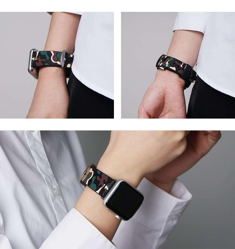 Camouflage Silicone  strap for Apple Watch - Premium Apple Watch Accessories from Dressmycell.com - Just $22.00! Shop now at Dressmycell.com Camouflage Silicone  strap for Apple Watch - Premium Apple Watch Accessories from Dressmycell.com - Just $22.00! Shop now at Dressmycell.com